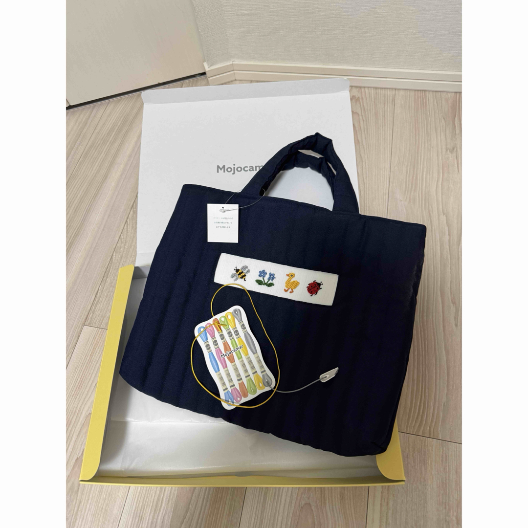 新品 mojocamar 刺繍レッスンバッグ nature 新品 mojocamar 刺繍レッスンバッグ nature