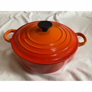 LE CREUSET - ル・クルーゼ マルミット 22cm 限定品 ハート柄の LE CREUSET - ル・クルーゼ マルミット 22cm 限定品 ハート柄の
