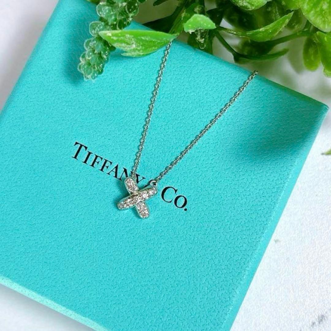 美品❣ ティファニー クロスステッチ ダイヤモンド プラチナ 美品❣ ティファニー クロスステッチ ダイヤモンド プラチナ