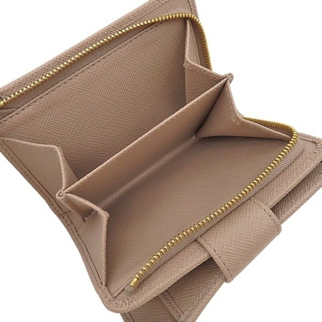 プラダ PRADA 二つ折り財布 ピンクベーシュ 新品 未使用 プラダ PRADA 二つ折り財布 ピンクベーシュ 新品 未使用