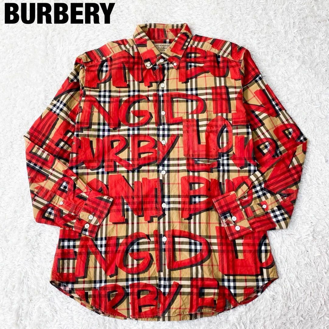 BURBERRY - 極美品 BURBERRY 総柄グラフィック プリント ノバ BURBERRY - 極美品 BURBERRY 総柄グラフィック プリント ノバ