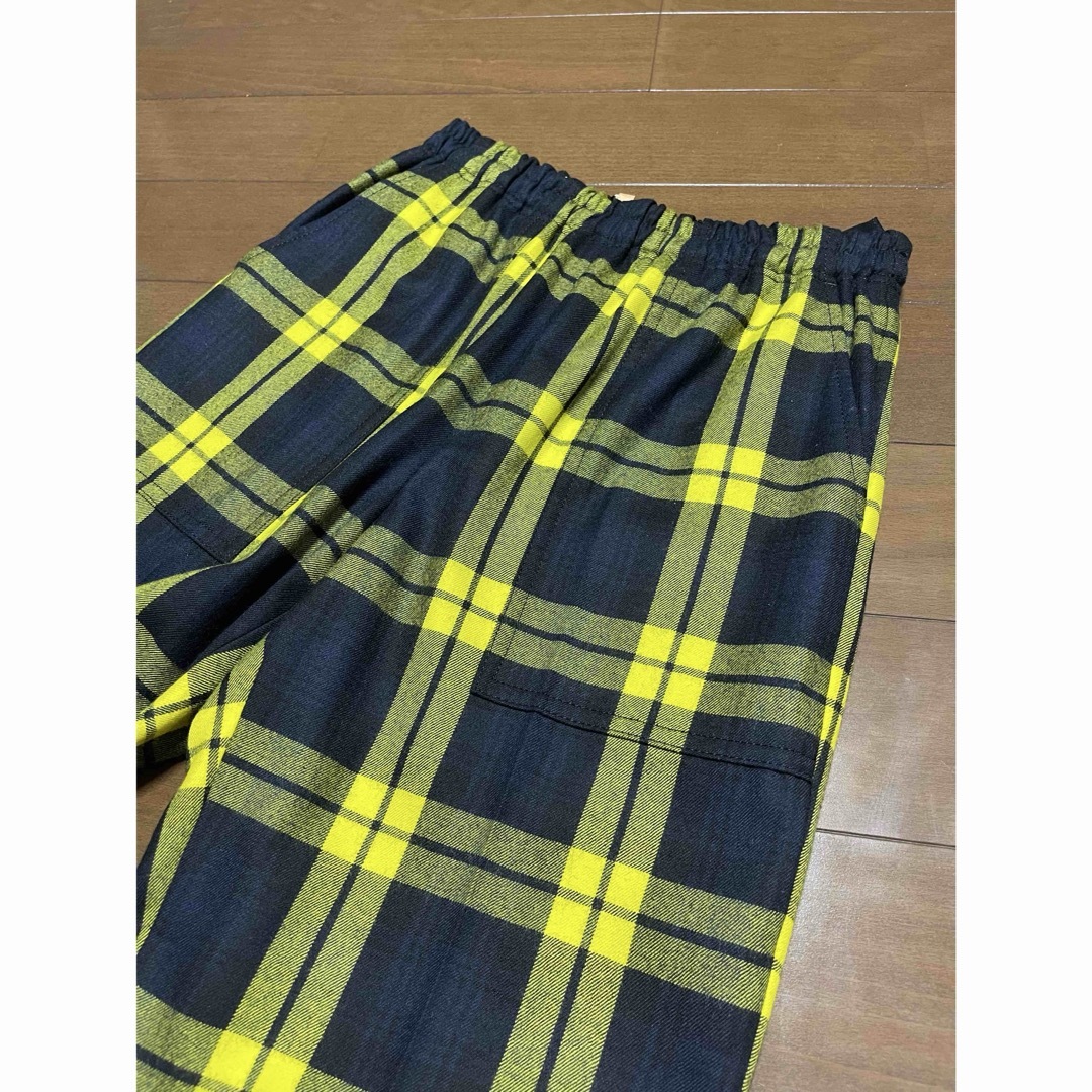 SHIPS PrimaryNavyLabel パッチ ポケット チェック パンツ