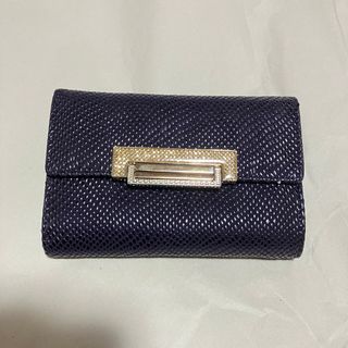 【BOZE DADNY】 リザード / レザー / 三つ折り財布 ラインストーン(財布)