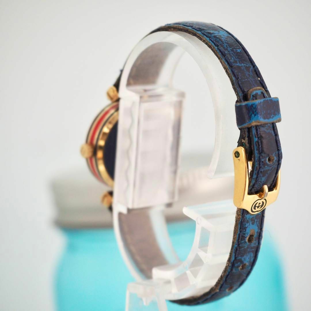 717 GUCCI 時計 ブルー シェリーライン 青色 レディース 717 GUCCI 時計 ブルー シェリーライン 青色 レディース
