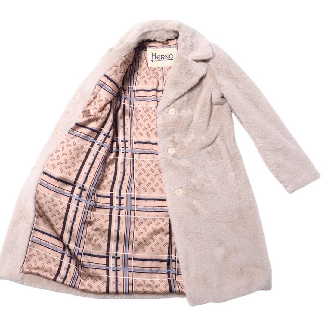 □美品□2023年製□Herno ヘルノ SOFT FAUX FUR コート サイズ38 □美品□2023年製□Herno ヘルノ SOFT FAUX FUR コート サイズ38