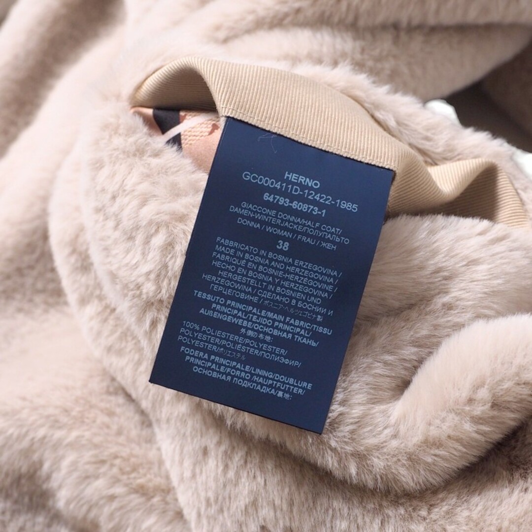 □美品□2023年製□Herno ヘルノ SOFT FAUX FUR コート サイズ38 □美品□2023年製□Herno ヘルノ SOFT FAUX FUR コート サイズ38