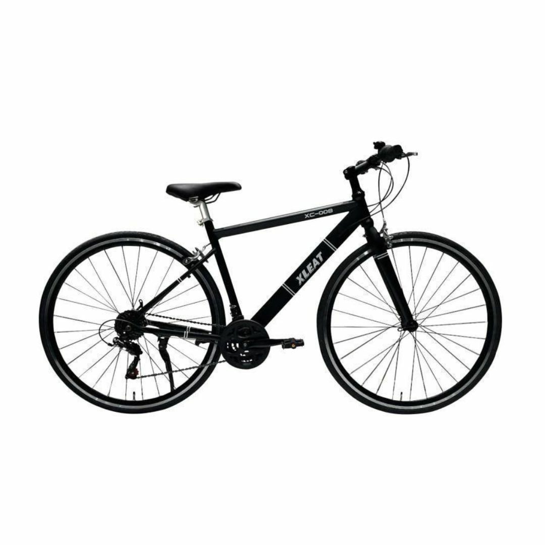 クロスバイク 700c シマノ製 21段変速 スタンド付 自転車 黒 2056 クロスバイク 700c シマノ製 21段変速 スタンド付 自転車 黒 2056