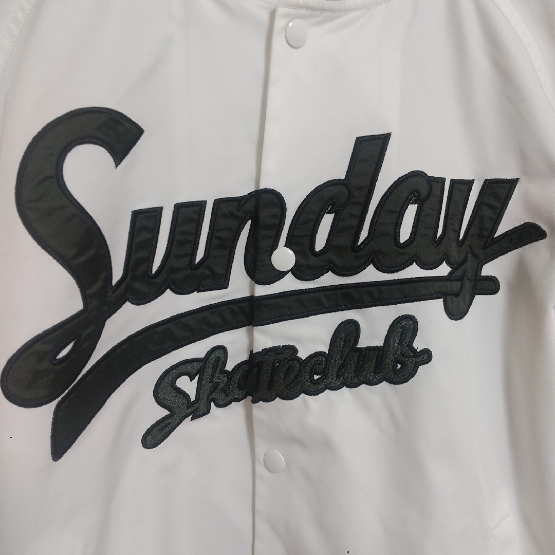 WEGO - 【前後ワッペン刺繍ロゴ】SUNDAY SKATE CLUB スタジャン WEGO - 【前後ワッペン刺繍ロゴ】SUNDAY SKATE CLUB スタジャン