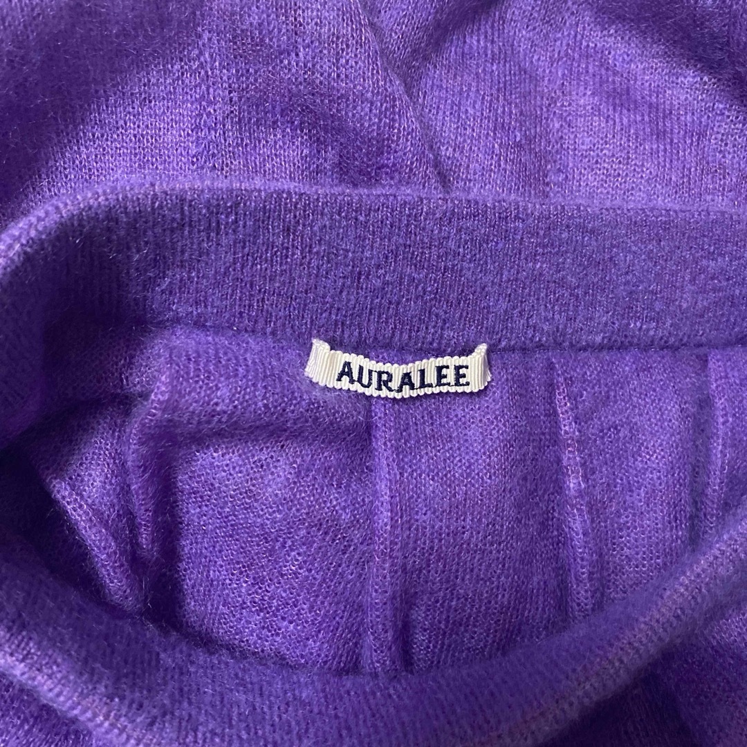 AURALEE - オーラリー モヘアニットスカート パープル 紫の通販 AURALEE - オーラリー モヘアニットスカート パープル 紫の通販