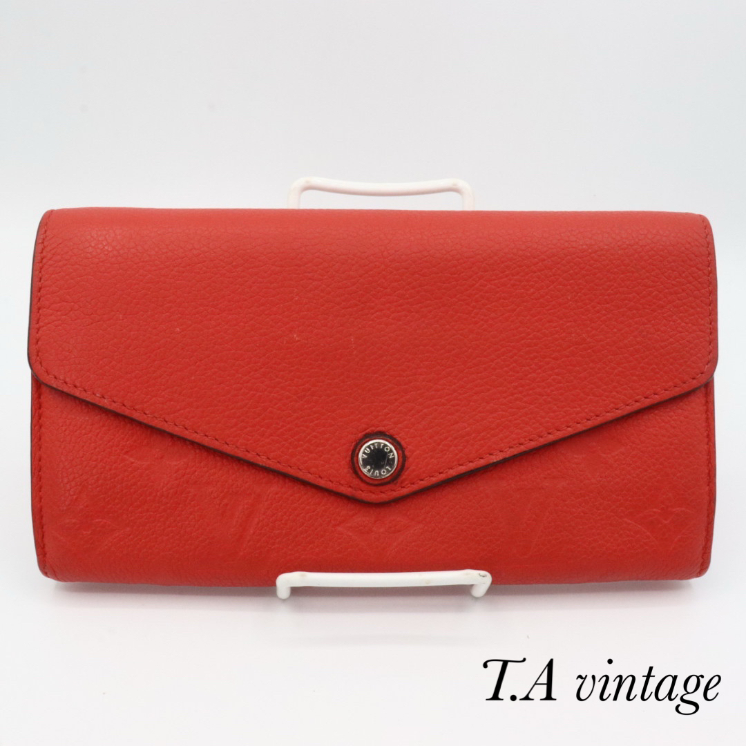 LOUIS VUITTON - 美品　ヴィトン　アンプラント　ポルトフォイユ　サラ　長財布　レッド　M61181