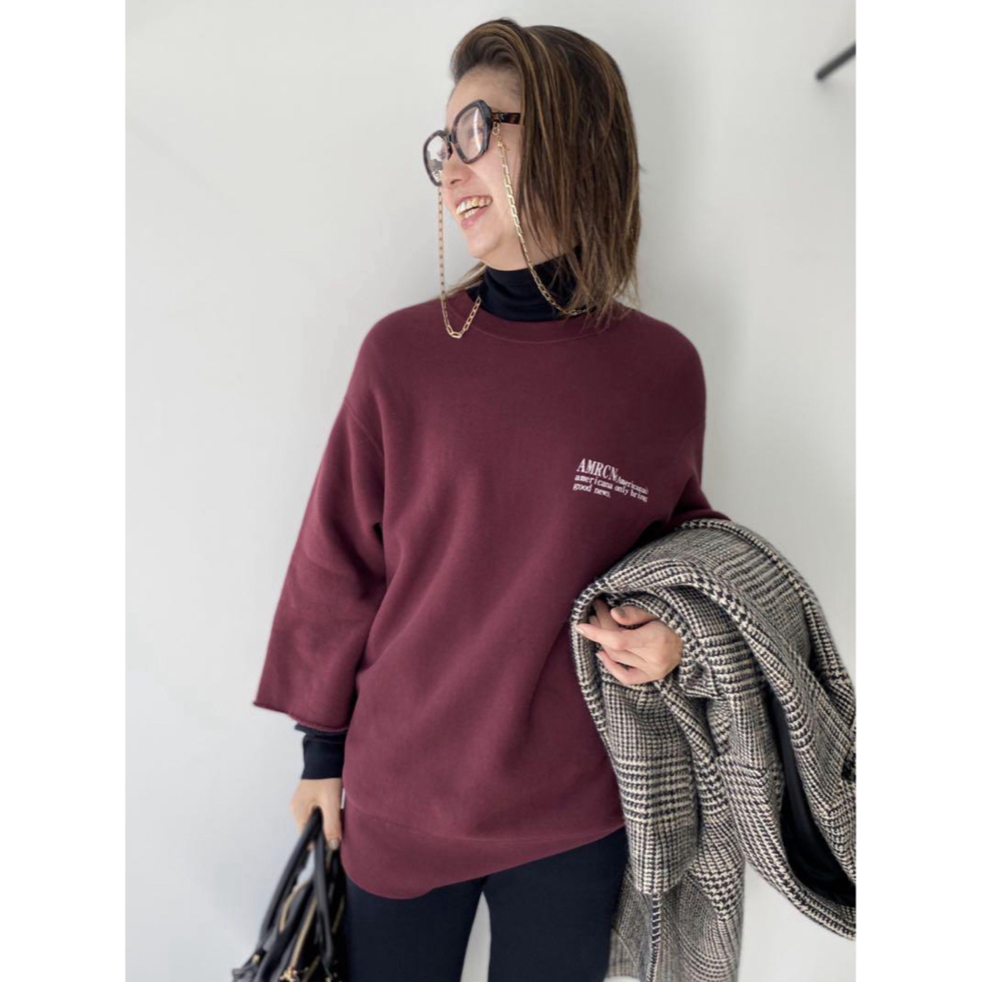 アパルトモン Americana Halfsleeve Logo Sweat アパルトモン Americana Halfsleeve Logo Sweat