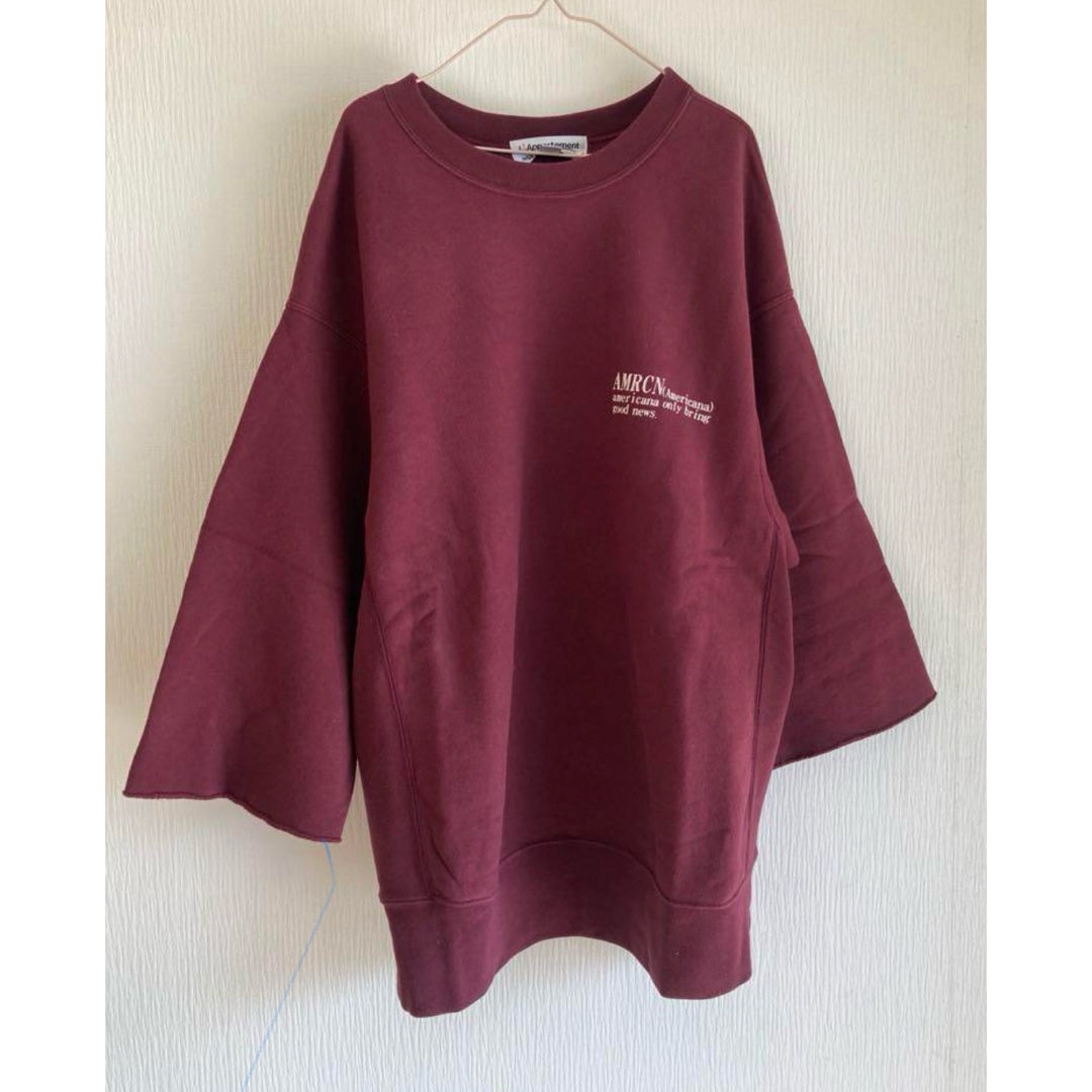 アパルトモン Americana Halfsleeve Logo Sweat アパルトモン Americana Halfsleeve Logo Sweat