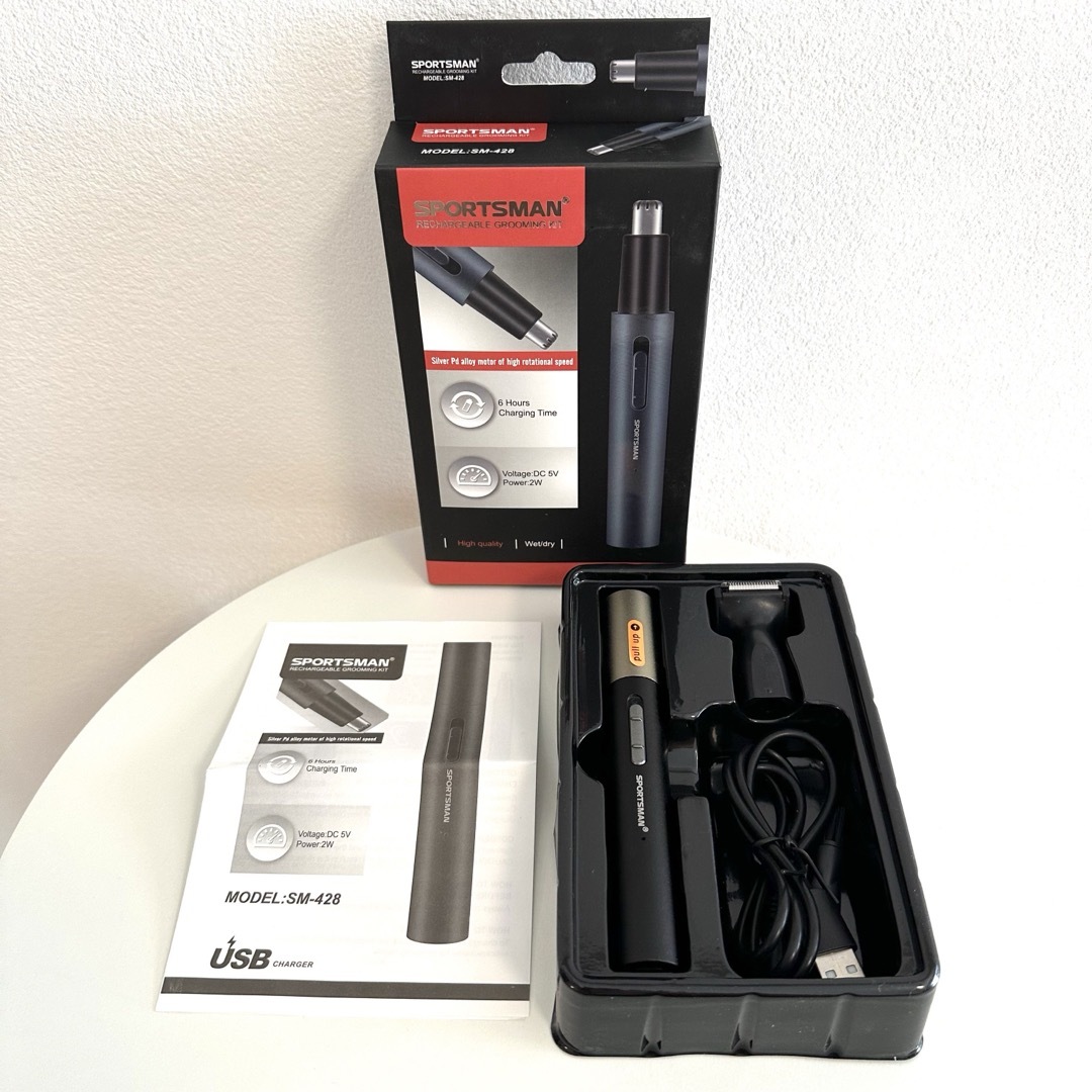 特価‼️鼻毛カッター エチケットカッター シェーバー 鼻毛 耳毛 USB充電 耳 スマホ/家電/カメラの美容/健康(メンズシェーバー)の商品写真