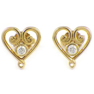 ティファニー(Tiffany & Co.)のティファニー Tiffany & Co. ピアス ヴェネチア ゴルドーニ ハート ダイヤモンド K18YG 【中古】(ピアス)