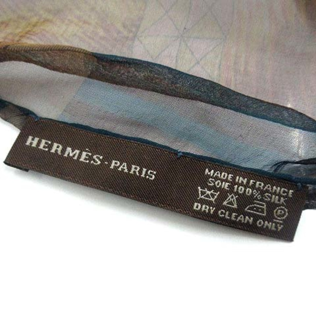 エルメス HERMES シルクモスリン ストール 野生とカモフラージュ