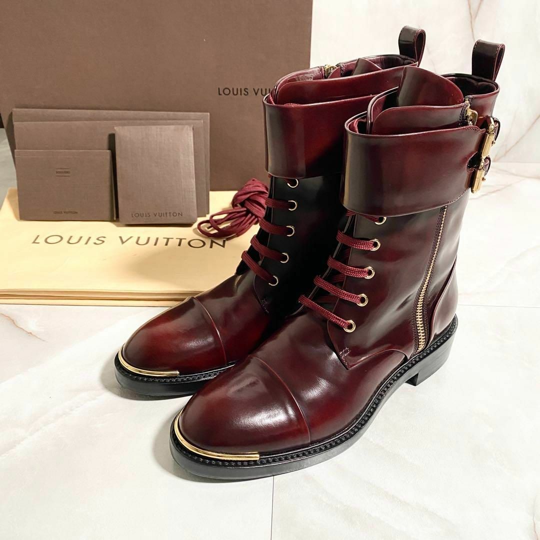 LOUIS VUITTON - A15156極美品 ルイヴィトン キャップトゥブーツ LOUIS VUITTON - A15156極美品 ルイヴィトン キャップトゥブーツ