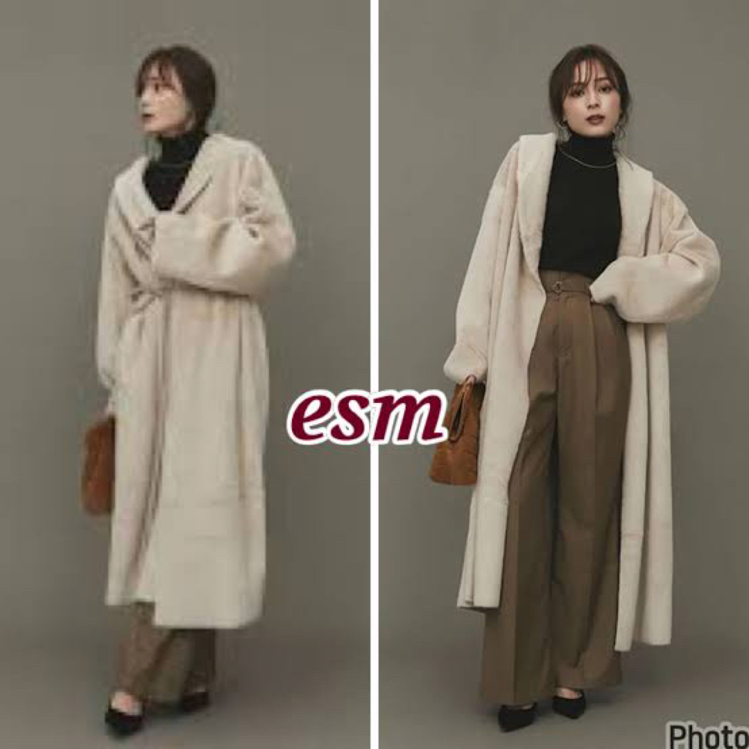 ánuans - anuans リバーシブルエコファーコート の通販 by esm ánuans - anuans リバーシブルエコファーコート の通販 by esm
