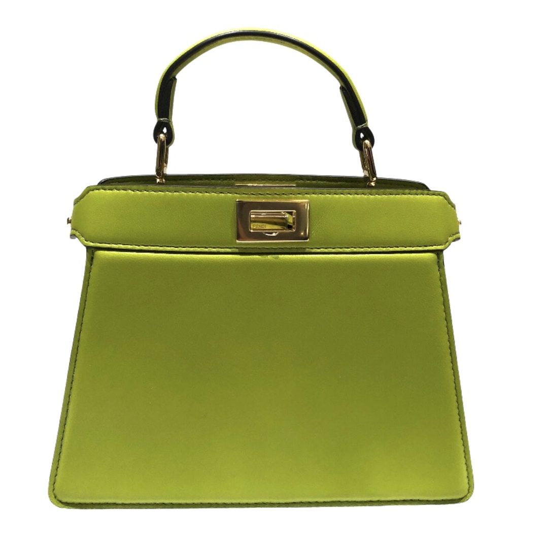 FENDI - 　フェンディ FENDI ピーカブーアイシーユープチ 8BN335 ライトグリーン レザー レディース ショルダーバッグ