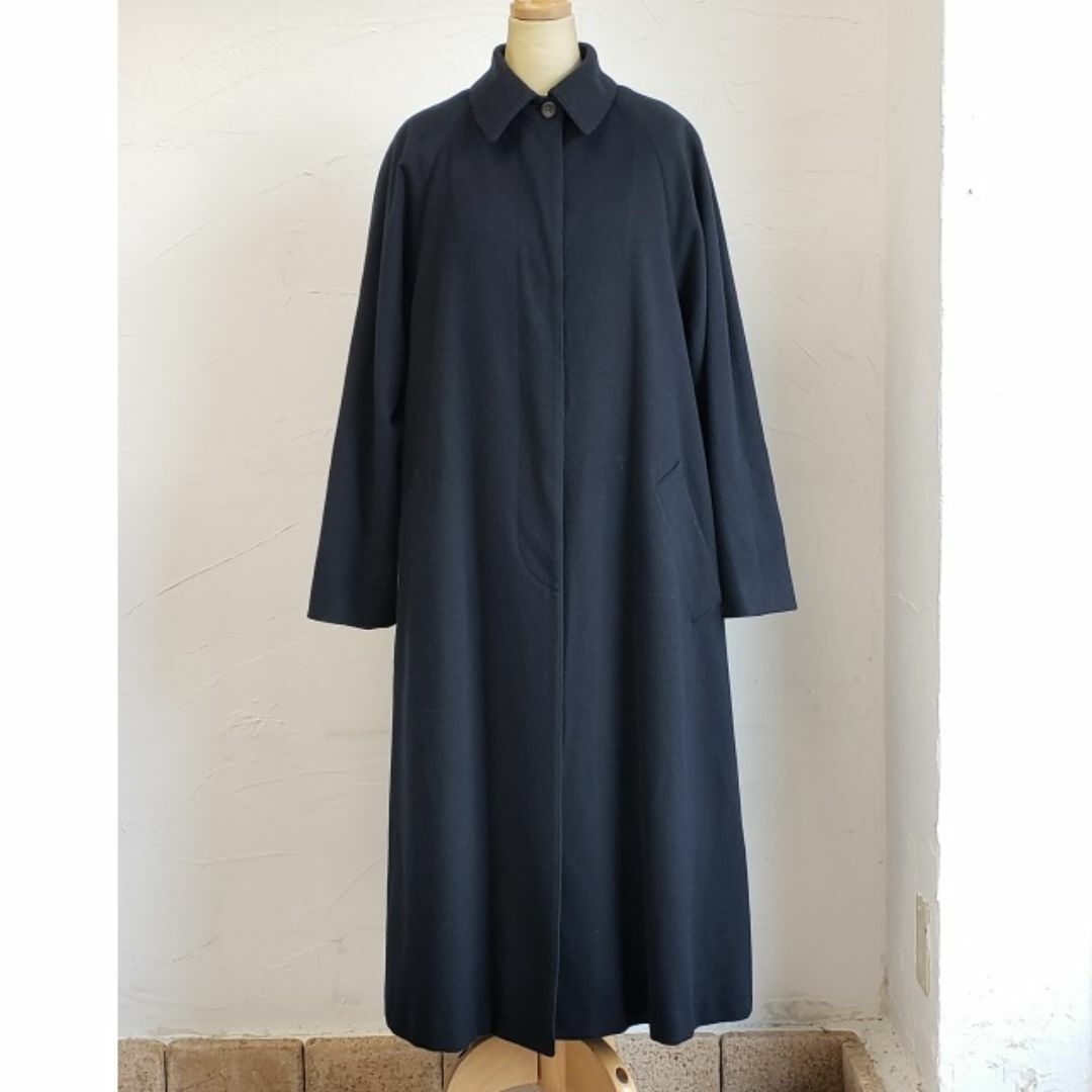 Agnona - アニオナ AGNONA ☆ カシミヤ ロングコート 伊製 濃紺 Agnona - アニオナ AGNONA ☆ カシミヤ ロングコート 伊製 濃紺