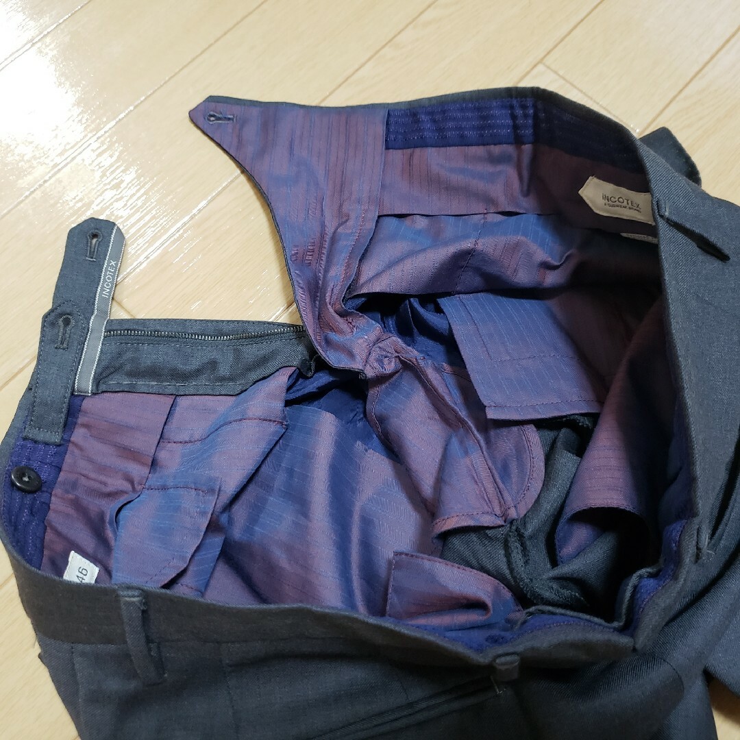 INCOTEX - 美品/INCOTEX/インコテックス/46グレーSUPER100S INCOTEX - 美品/INCOTEX/インコテックス/46グレーSUPER100S