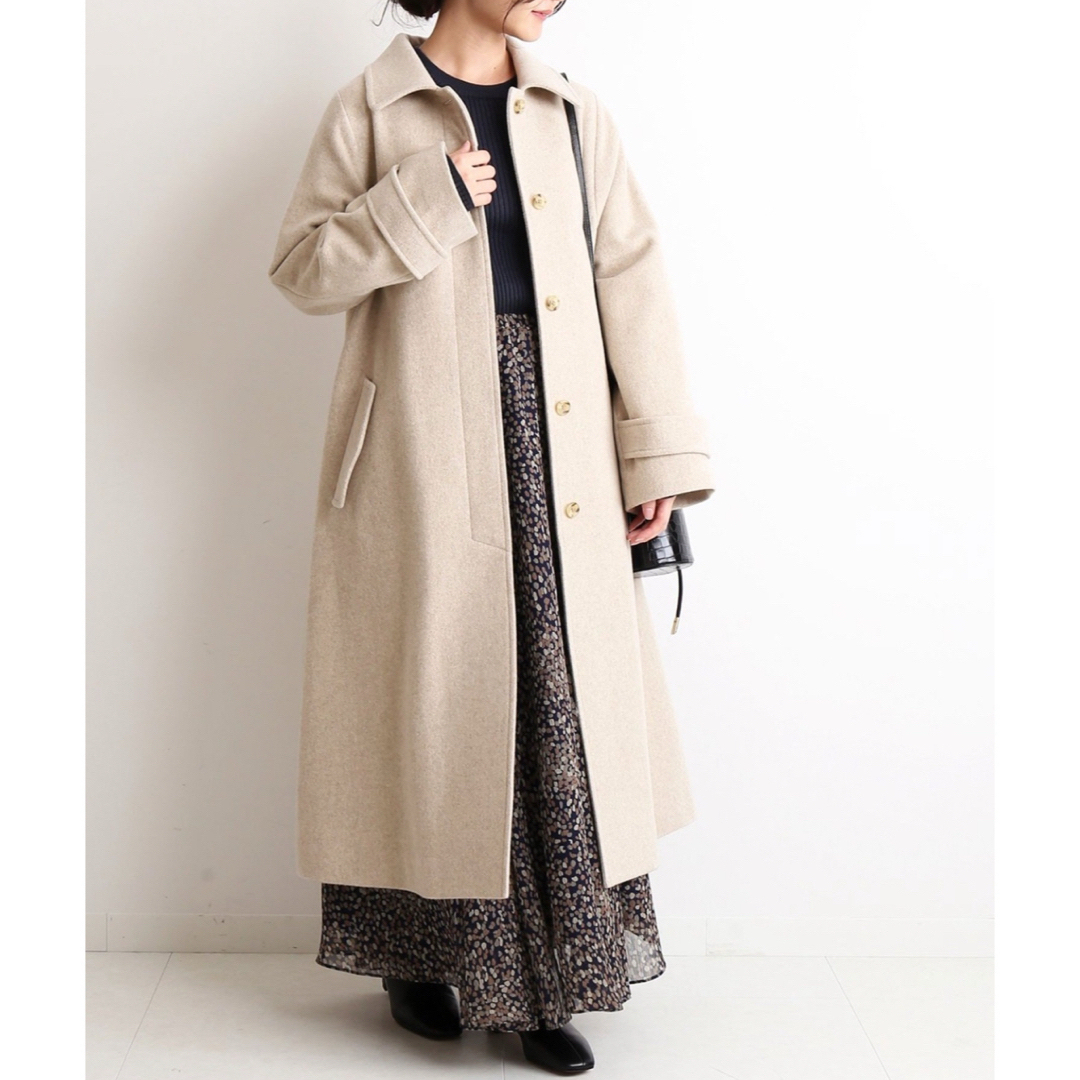 SLOBE IENA 恨めしく ウールモッサステンカラーコート SLOBE IENA 恨めしく ウールモッサステンカラーコート