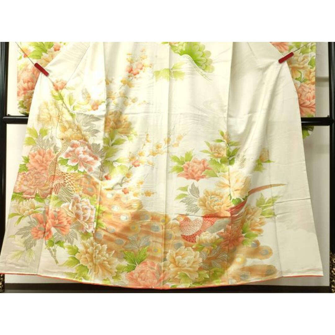 平和屋着物□豪華振袖 刺繍 孔雀花文 金銀彩 正絹 逸品 平和屋着物□豪華振袖 刺繍 孔雀花文 金銀彩 正絹 逸品