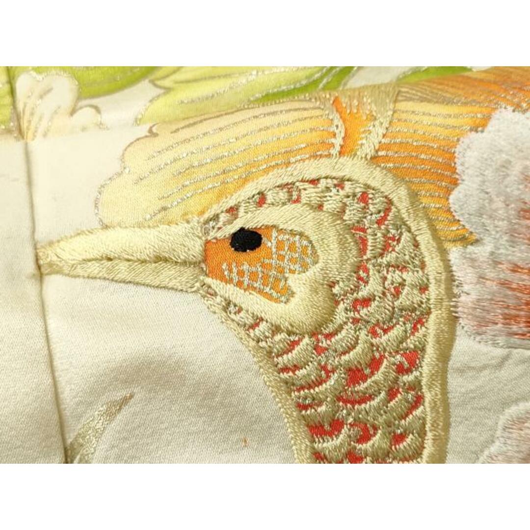 平和屋着物□豪華振袖 刺繍 孔雀花文 金銀彩 正絹 逸品 平和屋着物□豪華振袖 刺繍 孔雀花文 金銀彩 正絹 逸品