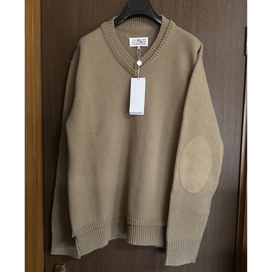 Maison Margiela（旧Maison Martin Margiela） - XL新品60%of メゾン マルジェラ エルボーパッチ ニット ダークベージュ