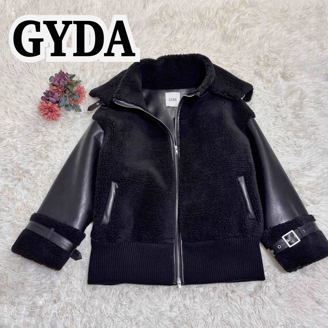 GYDA - GYDAジェイダ☆ビッグカラーワイドリブB-3ジャケット黒 GYDA - GYDAジェイダ☆ビッグカラーワイドリブB-3ジャケット黒