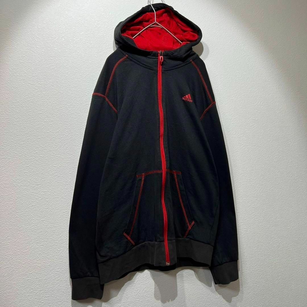 adidas - 【希少】90s adidas ロゴジップパーカー ブラック adidas - 【希少】90s adidas ロゴジップパーカー ブラック