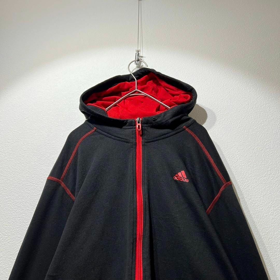 adidas - 【希少】90s adidas ロゴジップパーカー ブラック adidas - 【希少】90s adidas ロゴジップパーカー ブラック