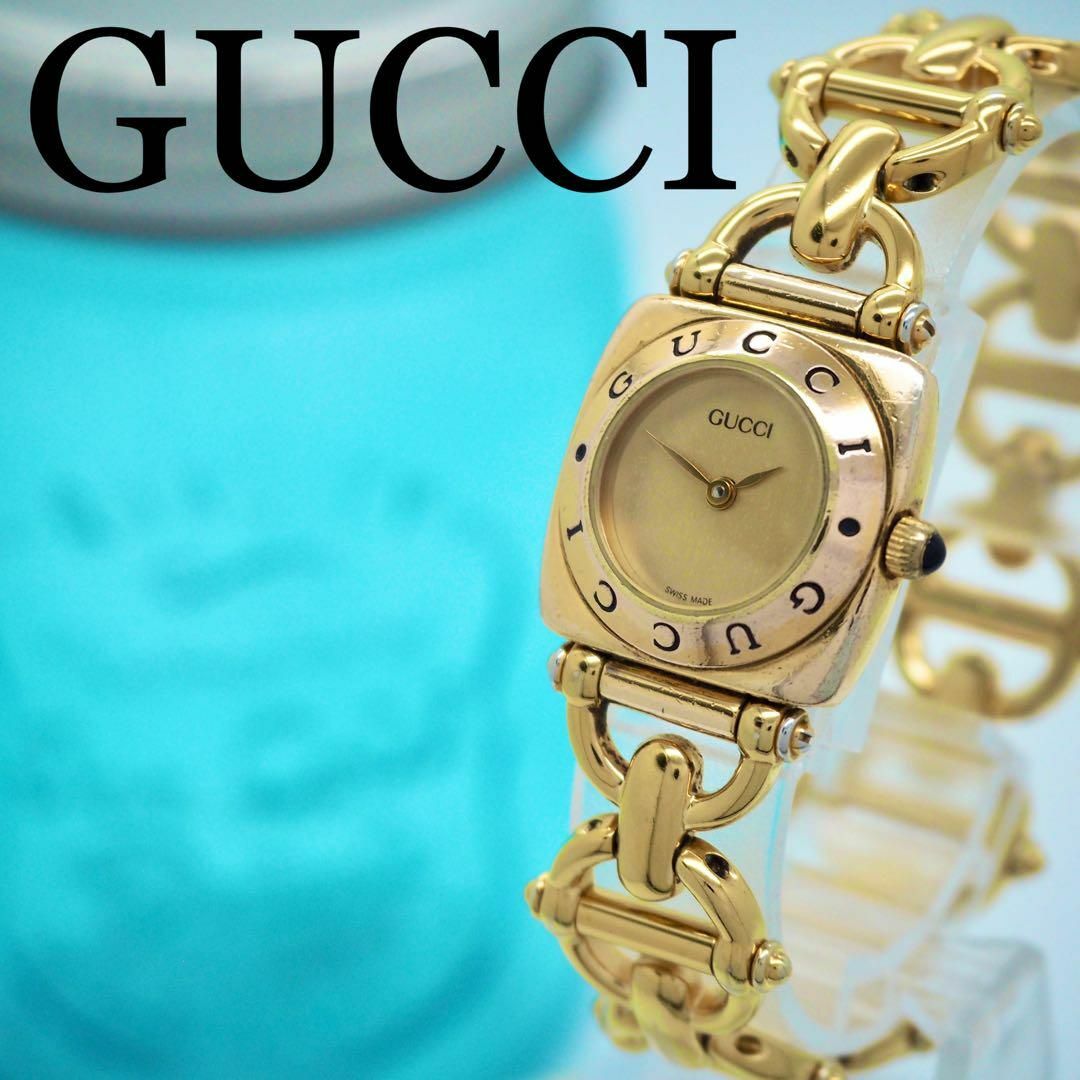 GUCCI - 740 GUCCI 時計 レディース 6400L ゴールド ブレス GUCCI - 740 GUCCI 時計 レディース 6400L ゴールド ブレス