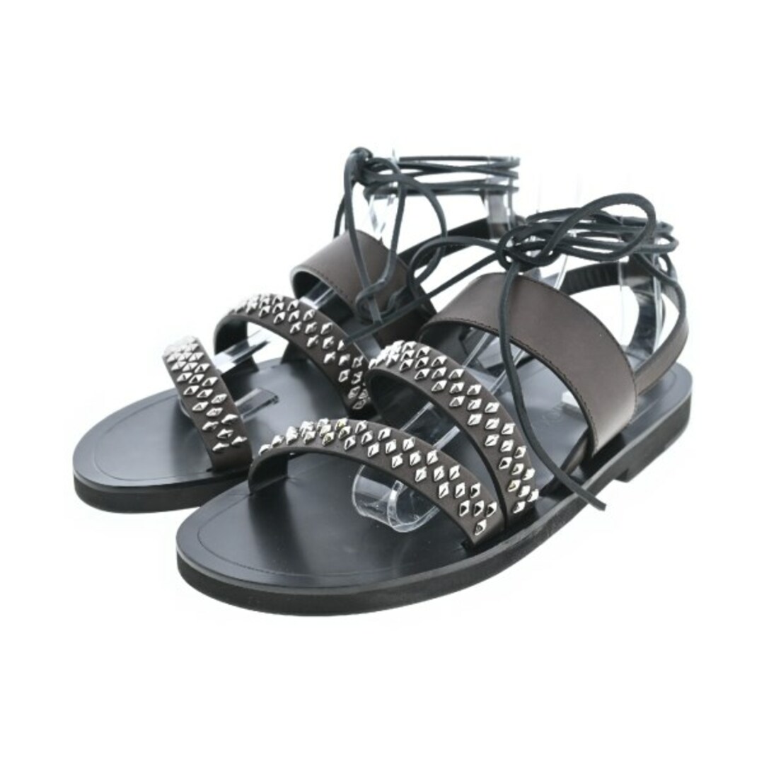 JIMMY CHOO サンダル EU42(27cm位) 茶xシルバー 【古着】 JIMMY CHOO サンダル EU42(27cm位) 茶xシルバー 【古着】