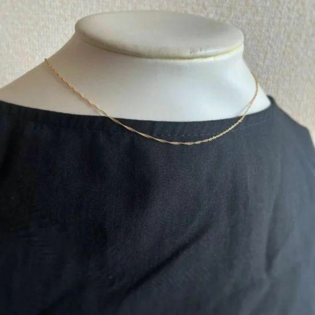 K18 ネックレス スクリューチェーン 18K 18金 K18YG 40cm K18 ネックレス スクリューチェーン 18K 18金 K18YG 40cm
