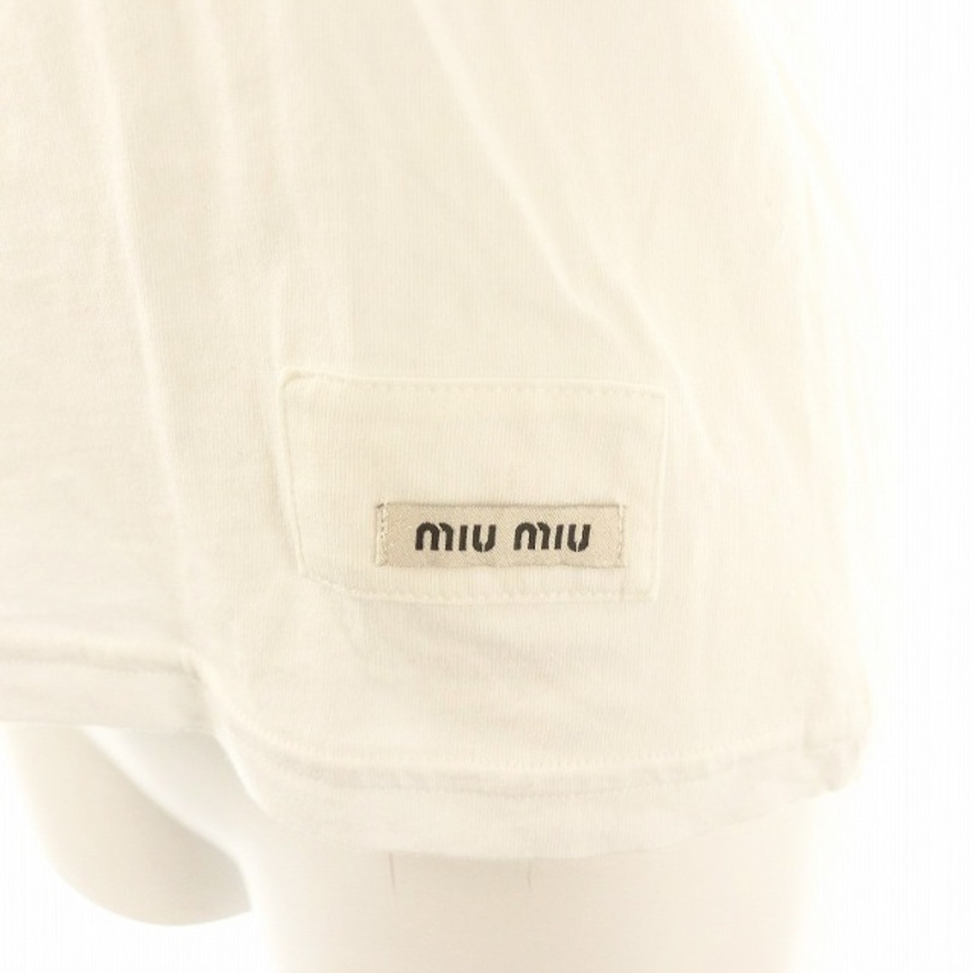 MIU MIU - ミュウミュウ miumiu ビジューTシャツ カットソー MIU MIU - ミュウミュウ miumiu ビジューTシャツ カットソー