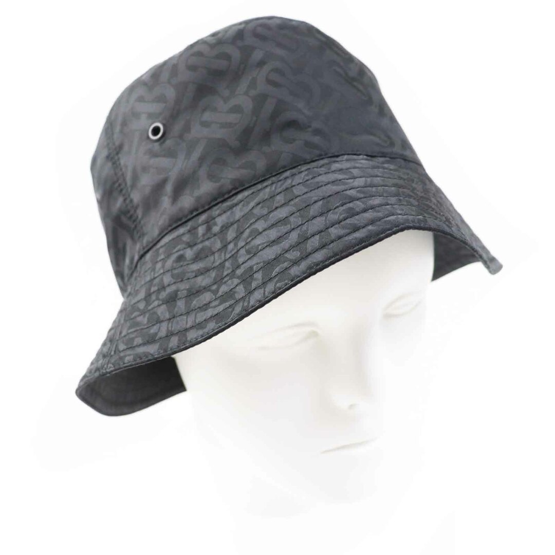 BURBERRY - 極美品◎BURBERRY バーバリー 8072726 TBロゴ 帽子 バケットハット ブラック S イタリア製 正規品 レディース