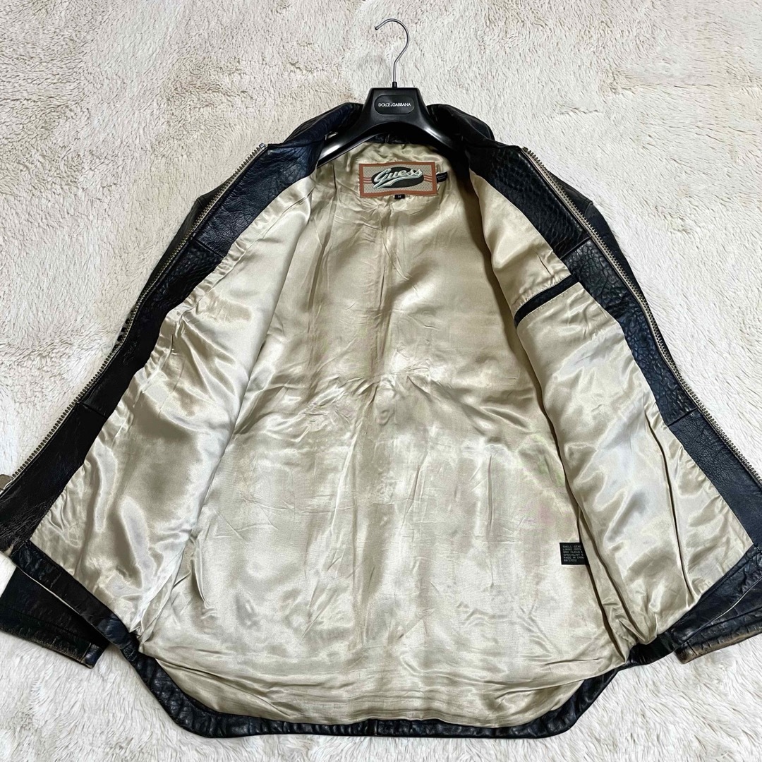 GUESS - 希少 GUESS 80s ワッペン 本革 レザージャケット GUESS - 希少 GUESS 80s ワッペン 本革 レザージャケット