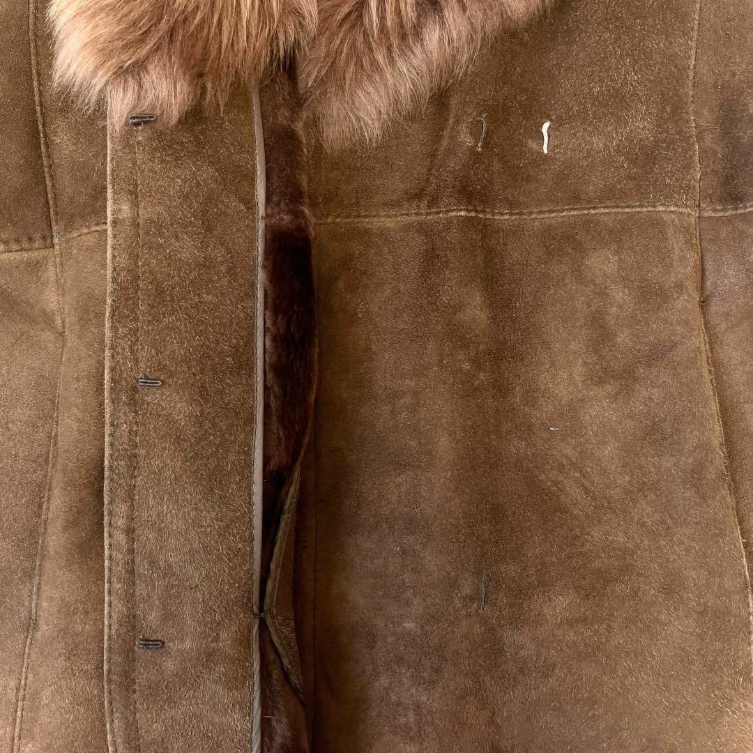 Rotiny Fur スペイン製 ファー付 ムートンジャケット コート羊革 Rotiny Fur スペイン製 ファー付 ムートンジャケット コート羊革