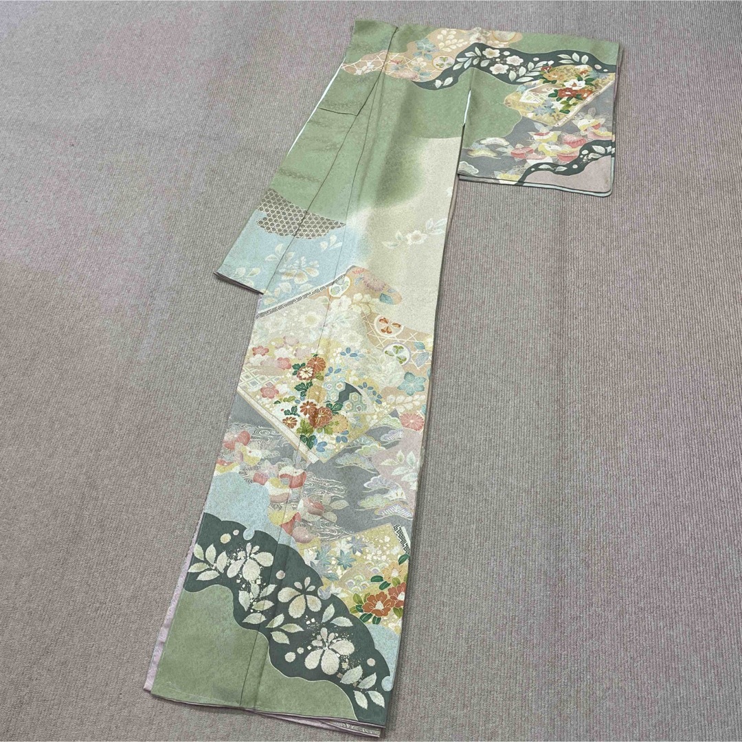 新品 お仕立て上がり 京友禅 手描き 金駒刺繍 袷 訪問着 ガード 新品 お仕立て上がり 京友禅 手描き 金駒刺繍 袷 訪問着 ガード