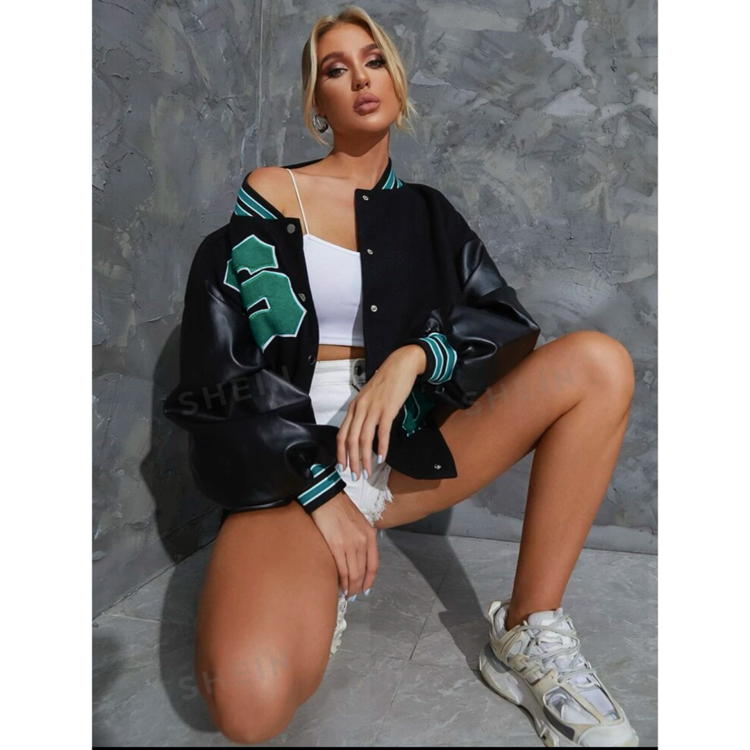 SHEIN(シーイン)のSHEIN レザー スタジャン レディースのジャケット/アウター(スタジャン)の商品写真