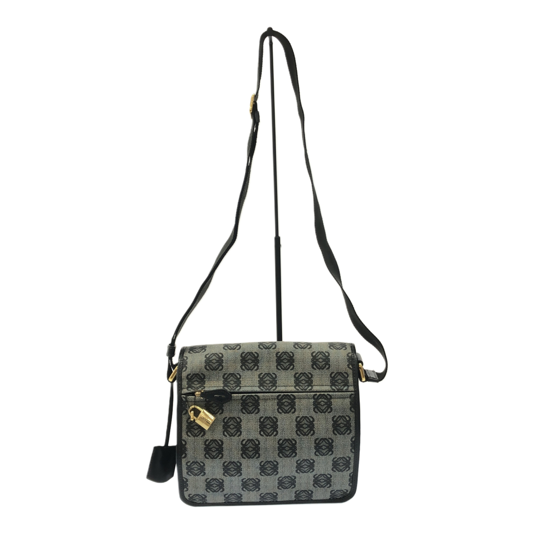 LOEWE ロエベ アナグラム ショルダーバッグ 総柄 ブラック LOEWE ロエベ アナグラム ショルダーバッグ 総柄 ブラック
