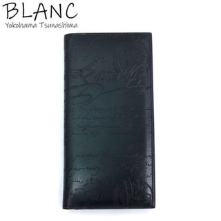 ベルルッティ(BERLUTI)のベルルッティ サンタル スクリットレザージップロングウォレット 二つ折り長財布 カリグラフィ ダークグリーン Berluti 横浜BLANC(長財布)