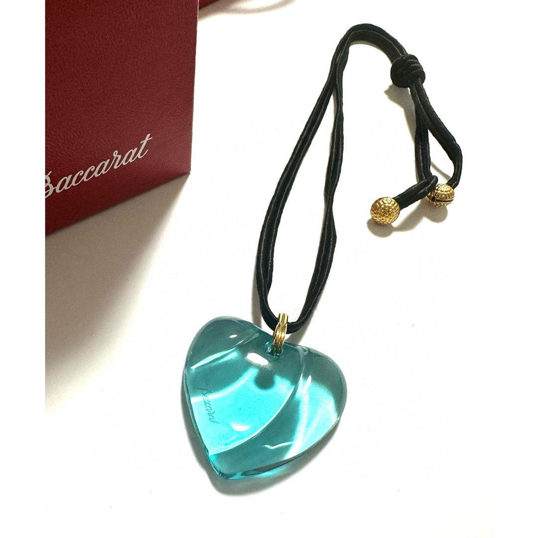 Baccarat - バカラ ネックレス 青 ハート形 レディース Baccarat - バカラ ネックレス 青 ハート形 レディース
