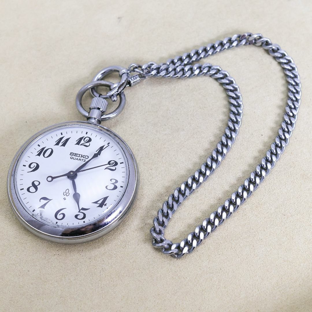 SEIKO - 稼働 SEIKO 懐中時計 仙鉄刻印 昭和56年 旧クォーツ SEIKO - 稼働 SEIKO 懐中時計 仙鉄刻印 昭和56年 旧クォーツ