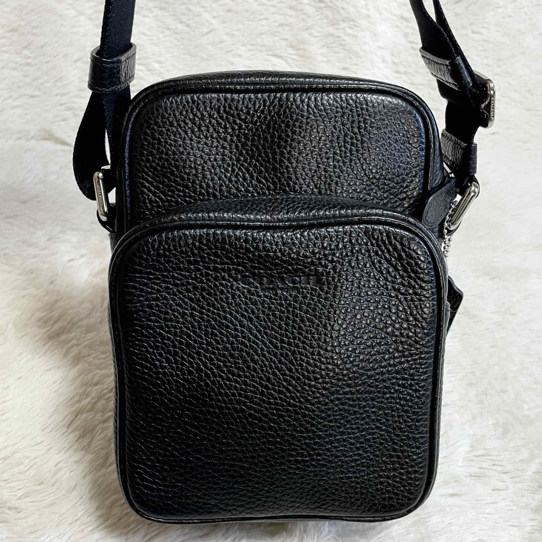 極美品 COACH コーチ ボックス スクエア ショルダーバッグ シボ 極美品 COACH コーチ ボックス スクエア ショルダーバッグ シボ