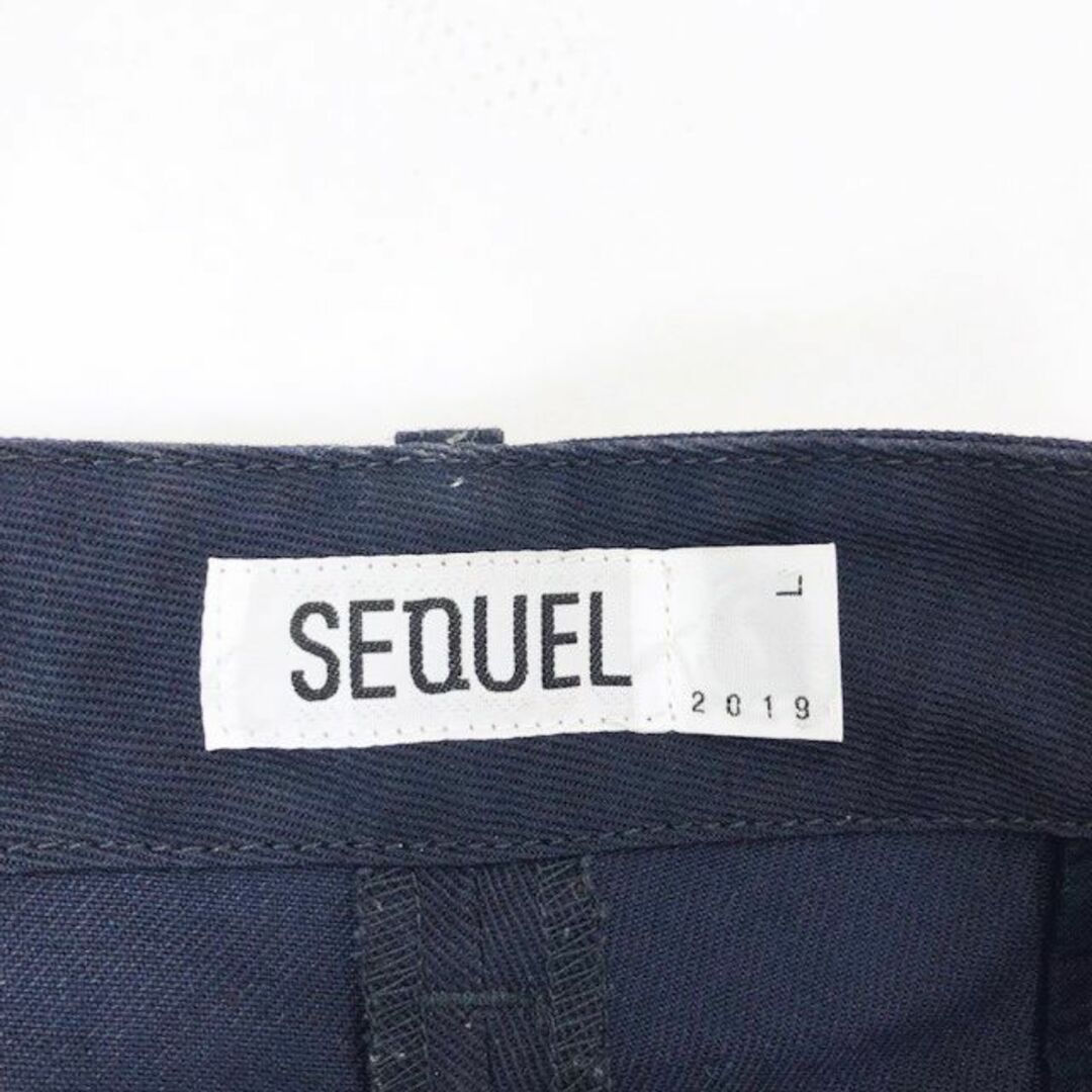 シークエル SEQUEL TYPE-C タック入り チノパンツ 紺 ネイビー L シークエル SEQUEL TYPE-C タック入り チノパンツ 紺 ネイビー L
