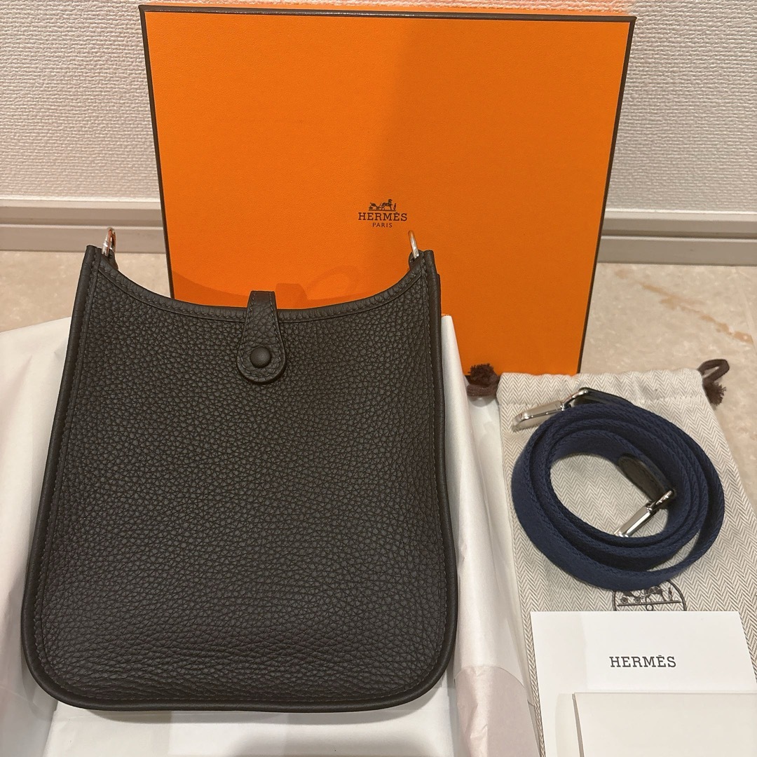 HERMES - 新品未使用 エルメス ミニエブリンtpm アマゾーヌ 黒 HERMES - 新品未使用 エルメス ミニエブリンtpm アマゾーヌ 黒