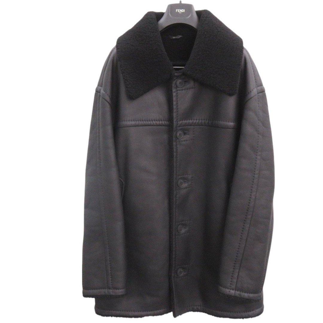FENDI - 美品 フェンディ 13CPC-23 ブラック サイズ54 ムートン FENDI - 美品 フェンディ 13CPC-23 ブラック サイズ54 ムートン