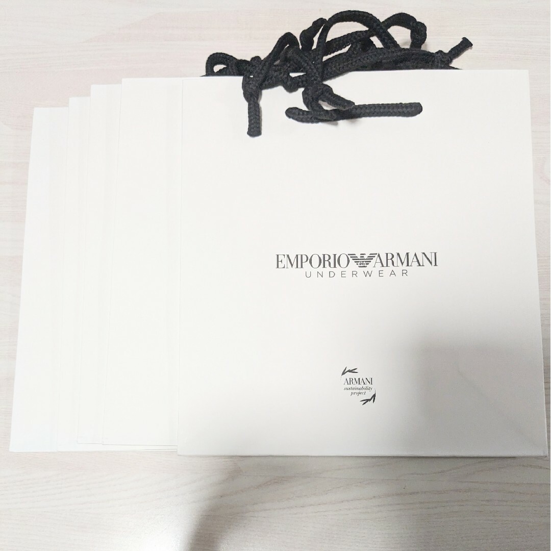 EMPORIO ARMANI(エンポリオアルマーニ)のEMPORIO ARMANI ショッパー 5枚 レディースのバッグ(ショップ袋)の商品写真