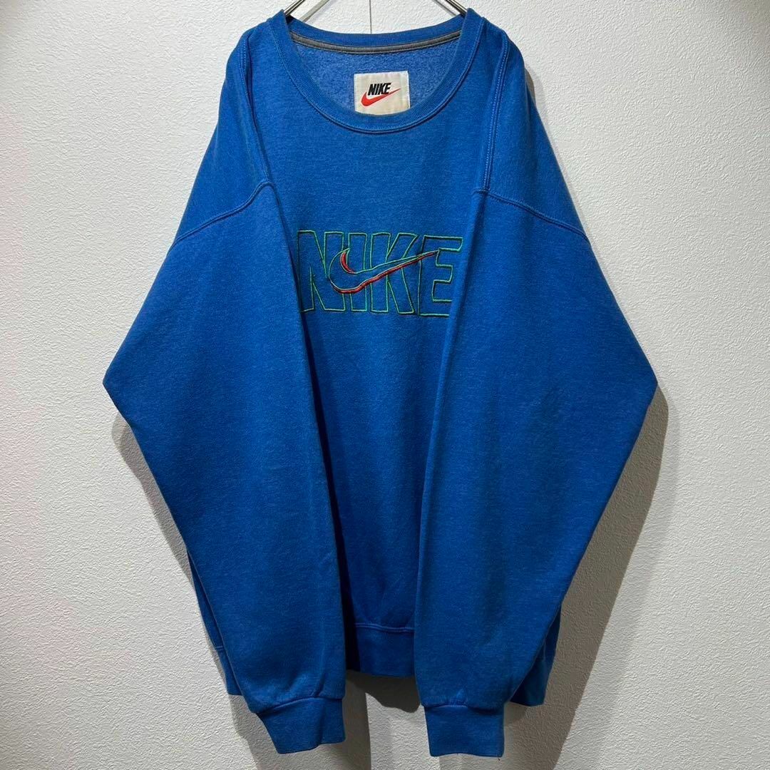 NIKE - 【希少】90s NIKE 銀タグ スウォッシュ 胸ロゴスウェット NIKE - 【希少】90s NIKE 銀タグ スウォッシュ 胸ロゴスウェット